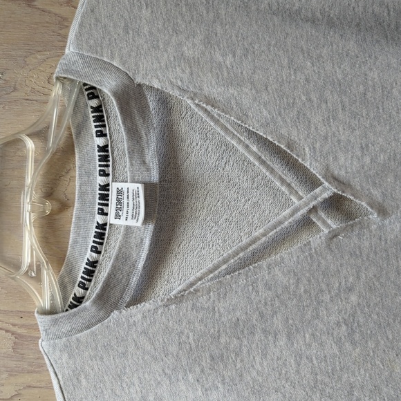 PINK Victoria’s Secret Grey Heather Pullover Sweatshirt  XS - Picture 3 of 5